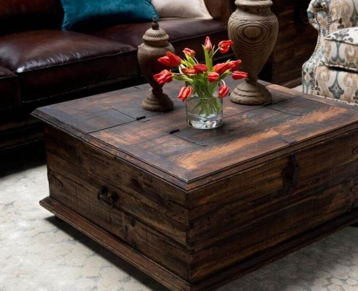 Coffee table rustic tables wood square trunk chest ideas dark large antique style elegant living wooden 30 decor furniture storage