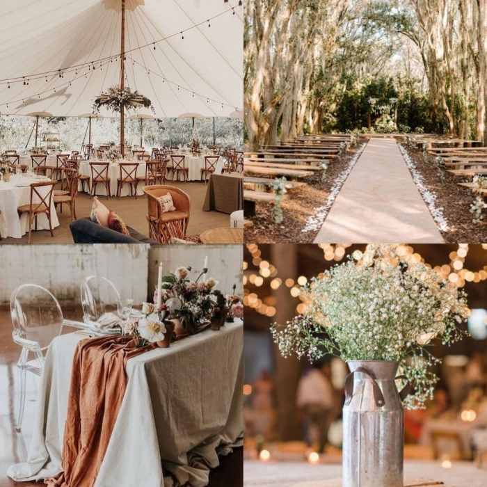 Beautiful rustic wedding decor