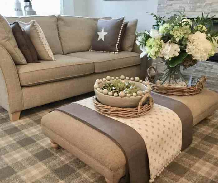 Brown rustic living room decor