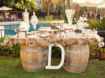 Barrels and rustic decor