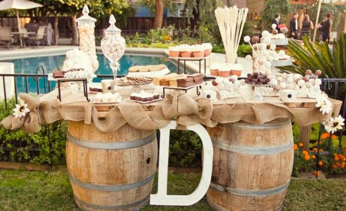 Barrels and rustic decor