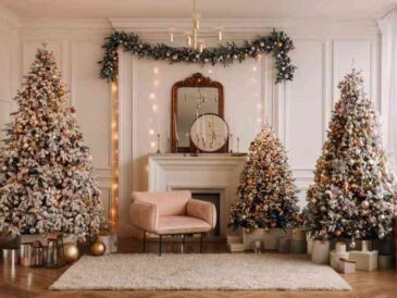 Christmas tree decor rustic