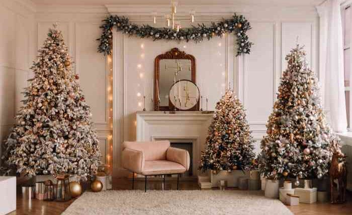 Christmas tree decor rustic