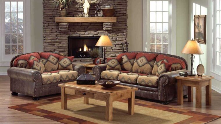 Western living furniture room style sectional leather sofa sofas custom ideas luxury family rustic decor decorating lodge chairs rooms chair