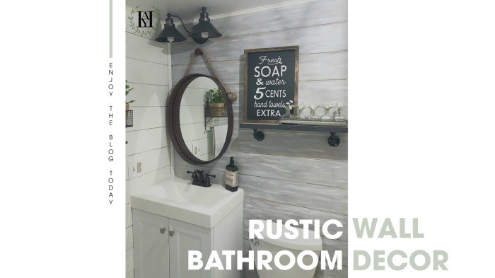 Bathroom rustic wall decor