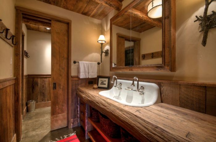 Bathroom rustic decor ideas