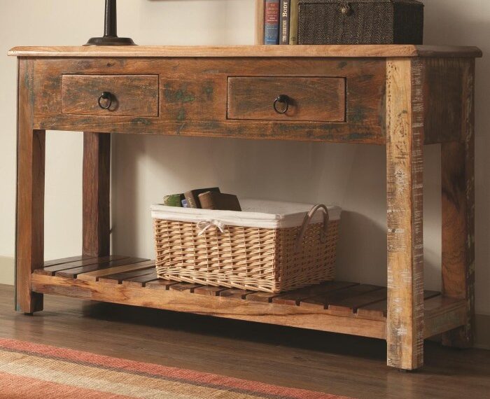 Console handcrafted entryway solid consoles