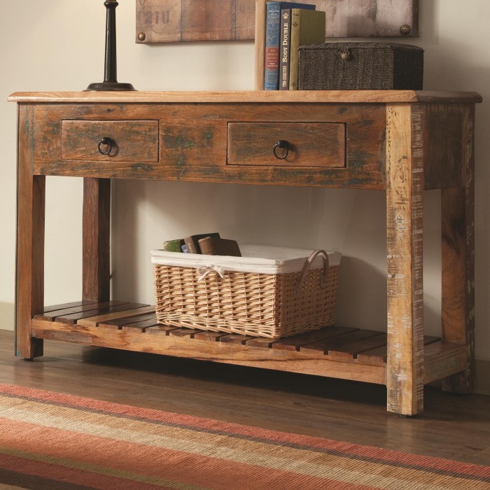 Console handcrafted entryway solid consoles