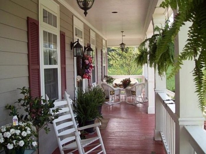 Country rustic front porch decor