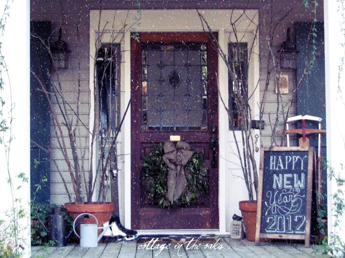 Country rustic front porch decor