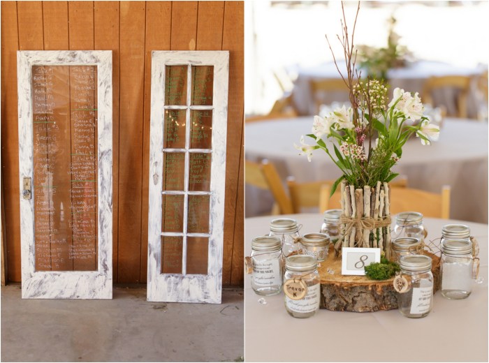 Classy rustic wedding decor