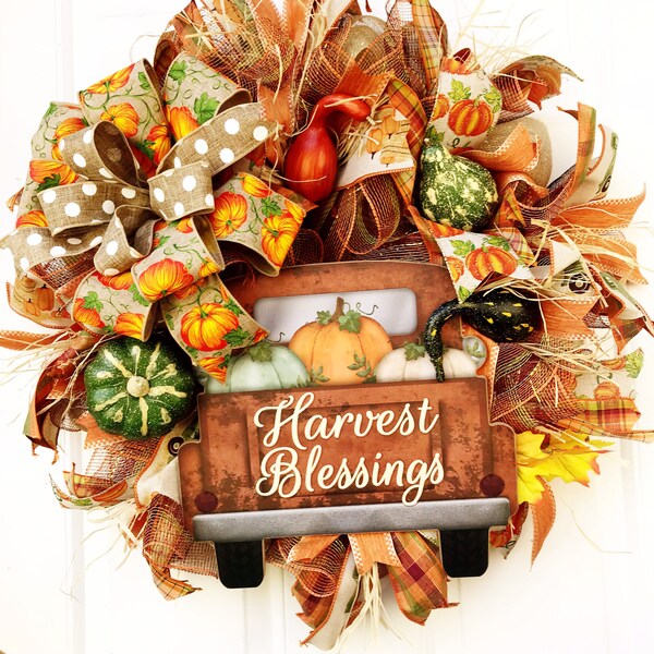 Autumn blessings rustic harvest decor