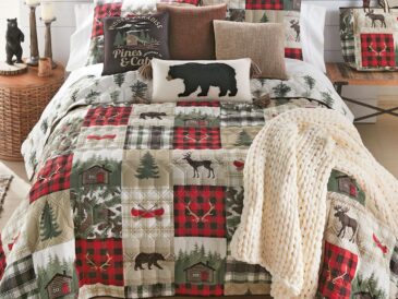 Black forest decor rustic bedding