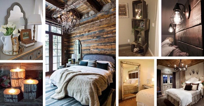 Bedroom rustic wall decor